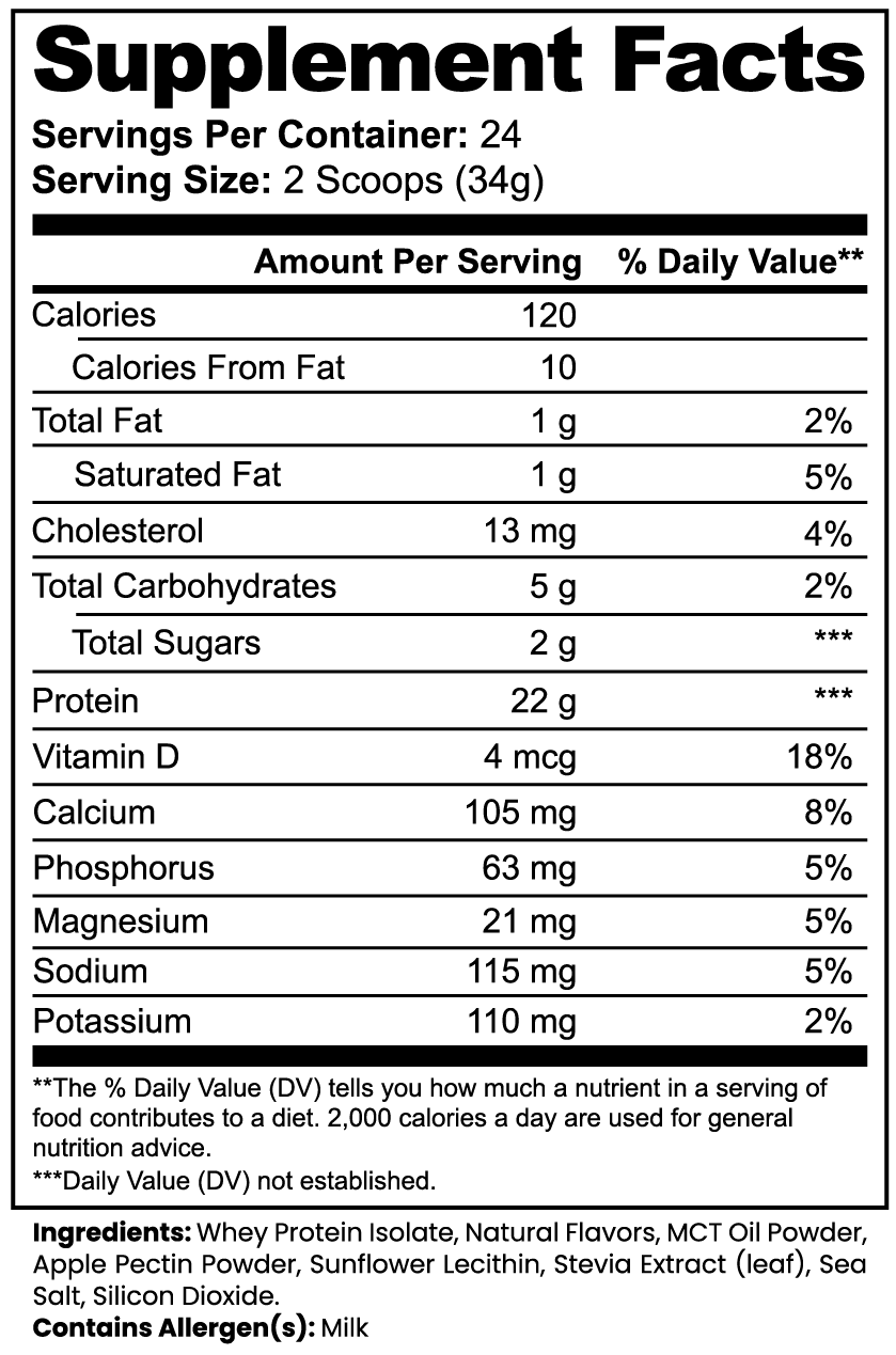 Peak Performance Whey Protein Isolate (Vanilla)