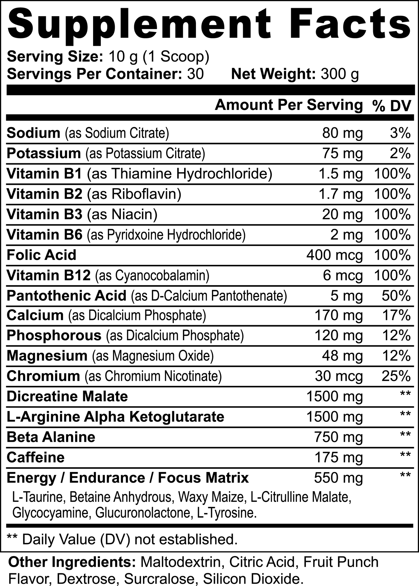 Momentum Pre-Workout Powder (Fruit Punch)