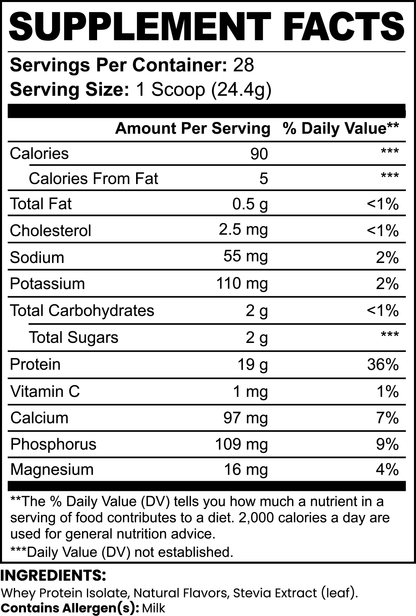 Lean Performance Whey Protein Isolate (Vanilla)