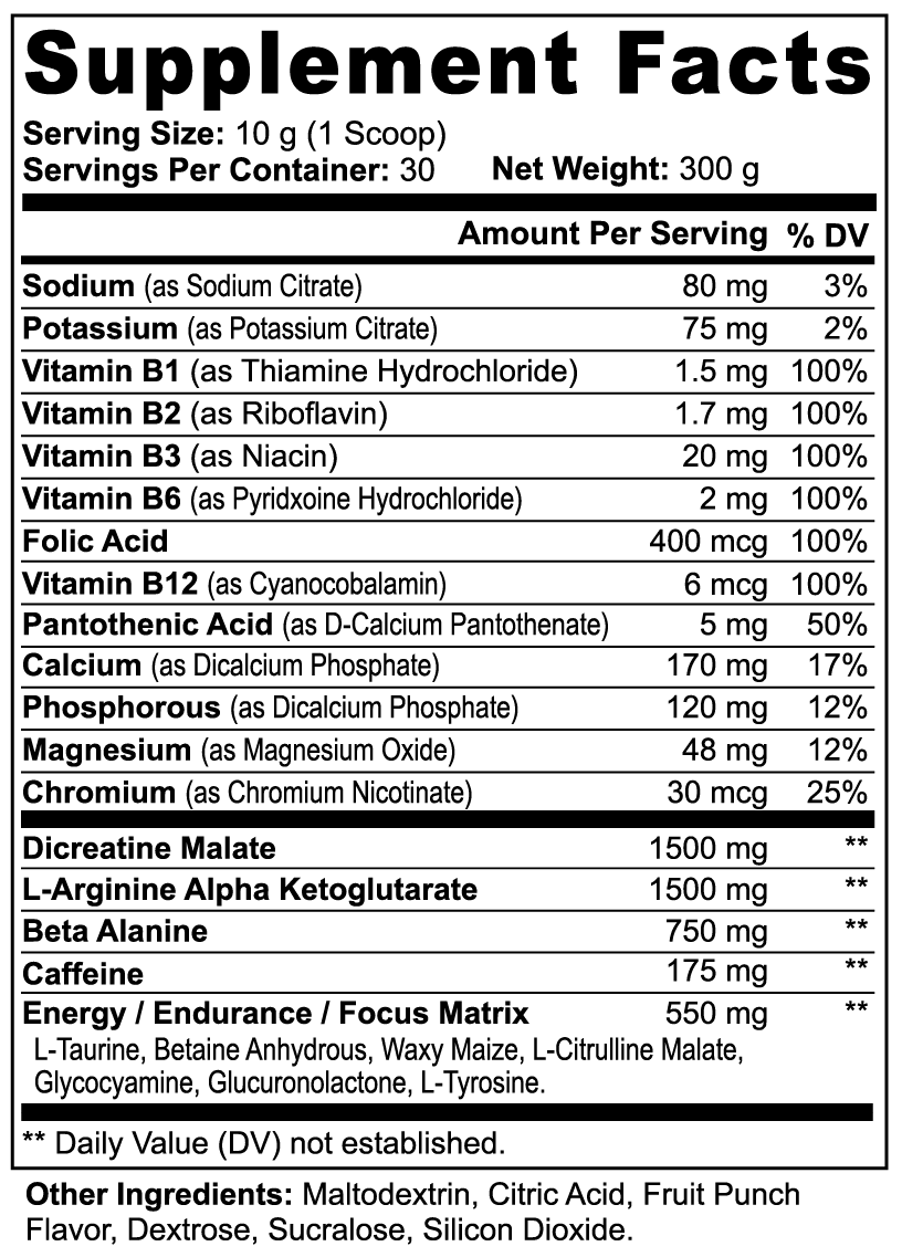 Momentum Pre-Workout Powder (Fruit Punch)